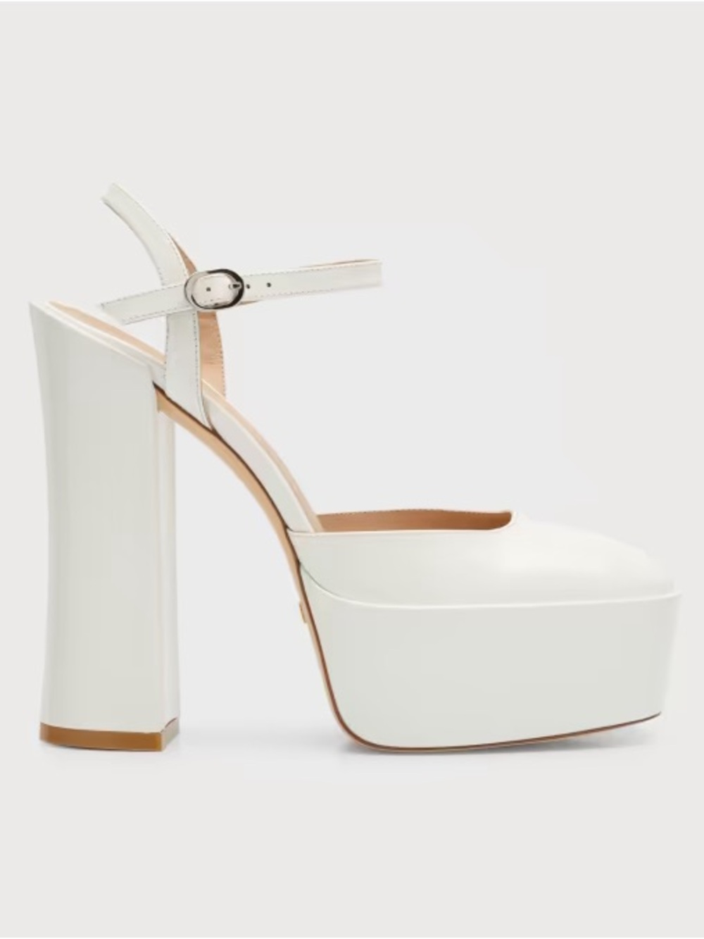 NEW Stuart Weitzman Skyhigh Calfskin Ankle-Strap Platform Pumps NWT 6.5